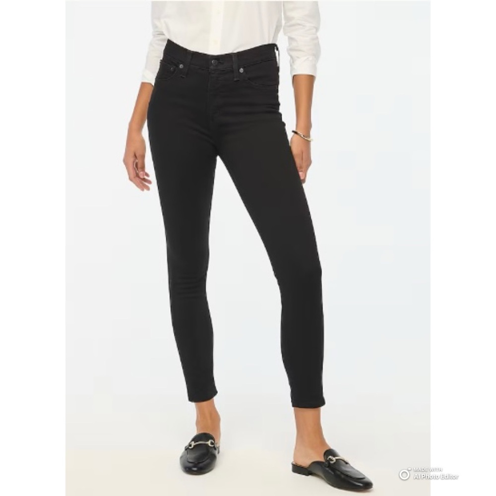 J Crew Factory Tall 9” Mid-Rise Skinny Jeans in Signature Stretch Size 26T NWT